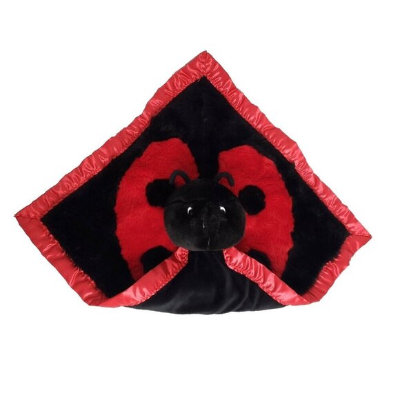 My Banky Security Blanket Lovey Ladybug Lauren Satin Trim Plush Crazy Mountain - Picture 1 of 7